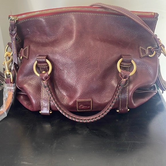 Plum color Dooney & Bourke Satchel - Picture 2 of 8